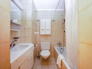 een badkamer met toilet, bad en wastafel bij Apartment Chesa Pra d`Sura 217-10 by Interhome in Maloja