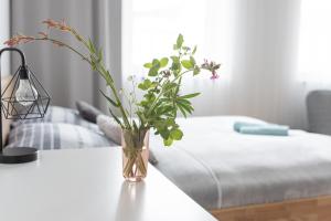 Posteľ alebo postele v izbe v ubytovaní Deštné apartmány