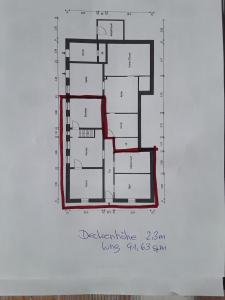 Půdorys ubytování Ferienwohnung im Palais Rosenlund