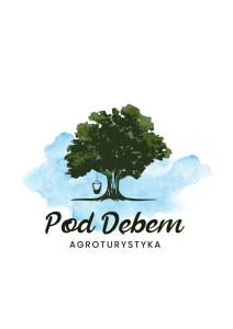 un logo per un commerciante di piscine con un albero di Agroturystyka Pod Dębem a Łagów