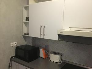 A kitchen or kitchenette at Family Wellness Apartman