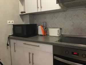 A kitchen or kitchenette at Family Wellness Apartman