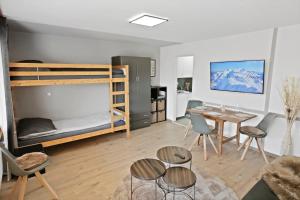 Televisi dan/atau pusat hiburan di Nouveau studio avec vue imprenable sur la vallée