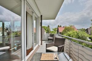 Een balkon of terras bij Die Wolburg Die Wolburg Appartement 8