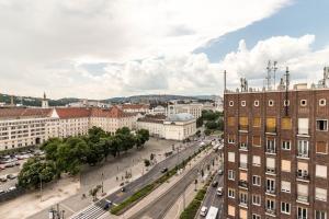 Výhľad na mesto Budapešť alebo výhľad na mesto priamo z apartmánu