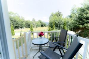 Balkón nebo terasa v ubytování Velden Appartements am Wörthersee