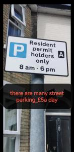 a parking sign on the side of a building at Richmond House in Great Yarmouth