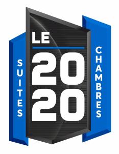 a rendering of a cube with the text le at Le 2020 Charlevoix in La Malbaie