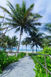 een pad naar het strand met palmbomen bij Gold Coast Hotel Da Nang Hotel in Da Nang