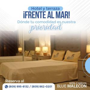 Voodi või voodid majutusasutuse HOTEL BLUE MALECÓN toas