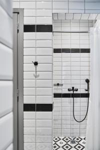 A bathroom at When in Athens Hostel