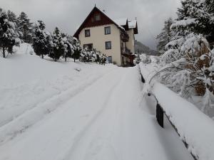 シュツァブニツァにあるWilla Bańkoszówkaの雪道