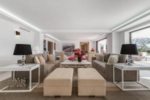 A seating area at Holiday villa for rent in Marbella