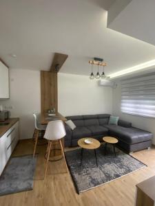 Kuchyň nebo kuchyňský kout v ubytování Apartman 13