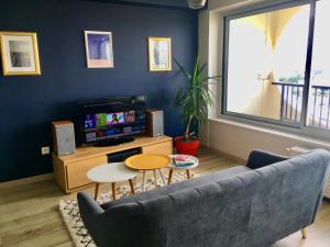 TV a/nebo společenská místnost v ubytování Rennes vue des Horizons