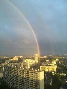Uma vista geral de Rennes ou a vista da cidade a partir do apartamento