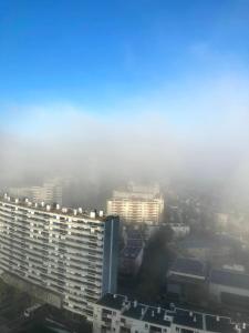 Uma vista geral de Rennes ou a vista da cidade a partir do apartamento