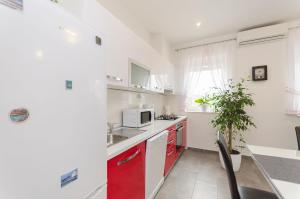 Kuchyň nebo kuchyňský kout v ubytování Apartment Luka