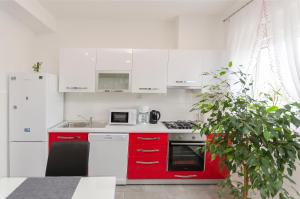 Kuchyň nebo kuchyňský kout v ubytování Apartment Luka