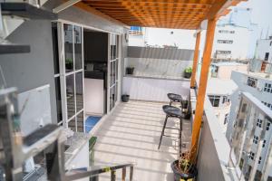 Balkón nebo terasa v ubytování Tour Inn