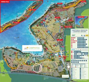 een kaart van het Disney World Resort bij Mobile Homes - Lanterna Premium Camping Resort in Poreč