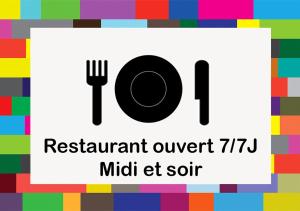 Certifikát, hodnocení, plakát nebo jiný dokument vystavený v ubytování Logis - Hotel Restaurant La Mire