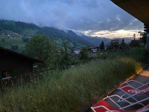 a view of a hill with a view of a mountain at SKY Rooms, Mountainous View in Saas