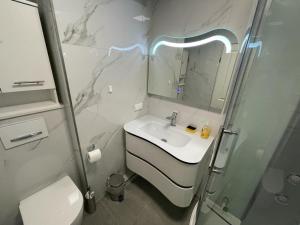 Koupelna v ubytování Apartmenthaus Frauenpreiss Whg 114