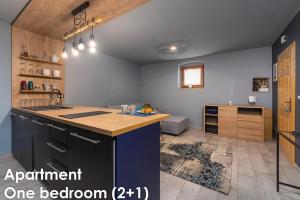 Kuchyň nebo kuchyňský kout v ubytování Glamour Apartments Vrsar
