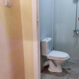 a bathroom with a toilet and a shower at Renting a full apartment in the centre of Gyumri in Gyumri