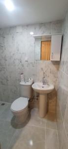 een badkamer met een toilet en een wastafel bij moonlight (AY IŞIĞI ) in Canakkale