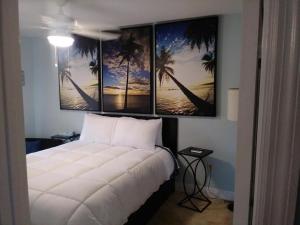 Voodi või voodid majutusasutuse Tampa Bay beautiful apartment and private jacuzzi toas