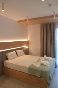 Postel nebo postele na pokoji v ubytování Asteras Hotel