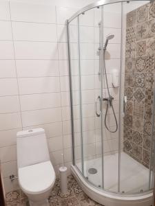 Koupelna v ubytování Raganas Ķēķis Hotel