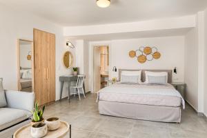 Cama ou camas em um quarto em Lumiére spetses