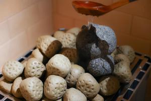 a bunch of mushrooms in a basket with a ingrediants at Onyado Nono Matsumoto Natural Hot Spring in Matsumoto