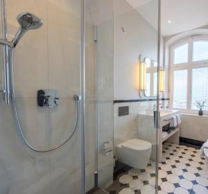 Koupelna v ubytování Hotel Am Leuchtturm