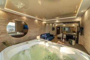 Baðherbergi á Hotel Spa Grad