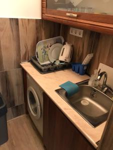 Kuchyňa alebo kuchynka v ubytovaní Roland Apartmant Zuglo + 36 fotografií