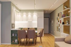 Η κουζίνα ή μικρή κουζίνα στο Luxury Apartment in Tirana
