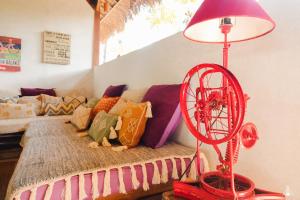 Posezení v ubytování La Cocoteraie Ecolodge - Luxury Glamping Tents