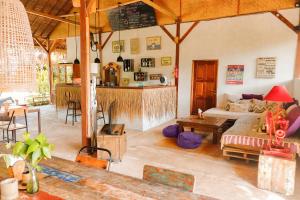 Posezení v ubytování La Cocoteraie Ecolodge - Luxury Glamping Tents