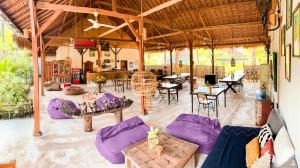 Restaurace v ubytování La Cocoteraie Ecolodge - Luxury Glamping Tents
