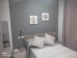 Postel nebo postele na pokoji v ubytování Hostal Puerta Carmona