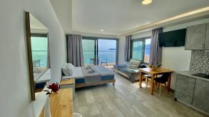 Khu vực ghế ngồi tại Ostria Apartments