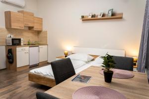 Kuchyň nebo kuchyňský kout v ubytování Kolibri Apartman - Makó