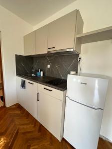 Kuchyň nebo kuchyňský kout v ubytování Apartments Antolkovic