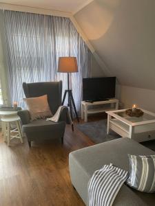 TV a/nebo společenská místnost v ubytování Friesen-Lodge Apartments