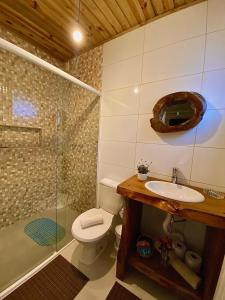 Koupelna v ubytování Estalagem Villa Serrana