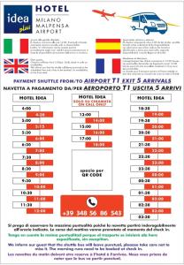 a graphic of the number of flights to the united states at Idea Hotel Milano Malpensa Airport in Case Nuove